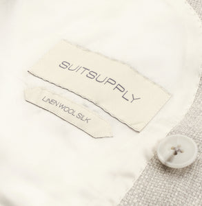 New Suitsupply Havana Light Gray Linen, Wool, Mulberry Silk DB Zegna Blazer - 36R, 38S, 38R, 40S, 40L, 44L