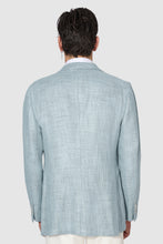 Load image into Gallery viewer, New Suitsupply Havana Tulip Aqua Blue Tussah Silk, Linen and Cotton Blazer - Size 40R, 44L, 46R and 46L