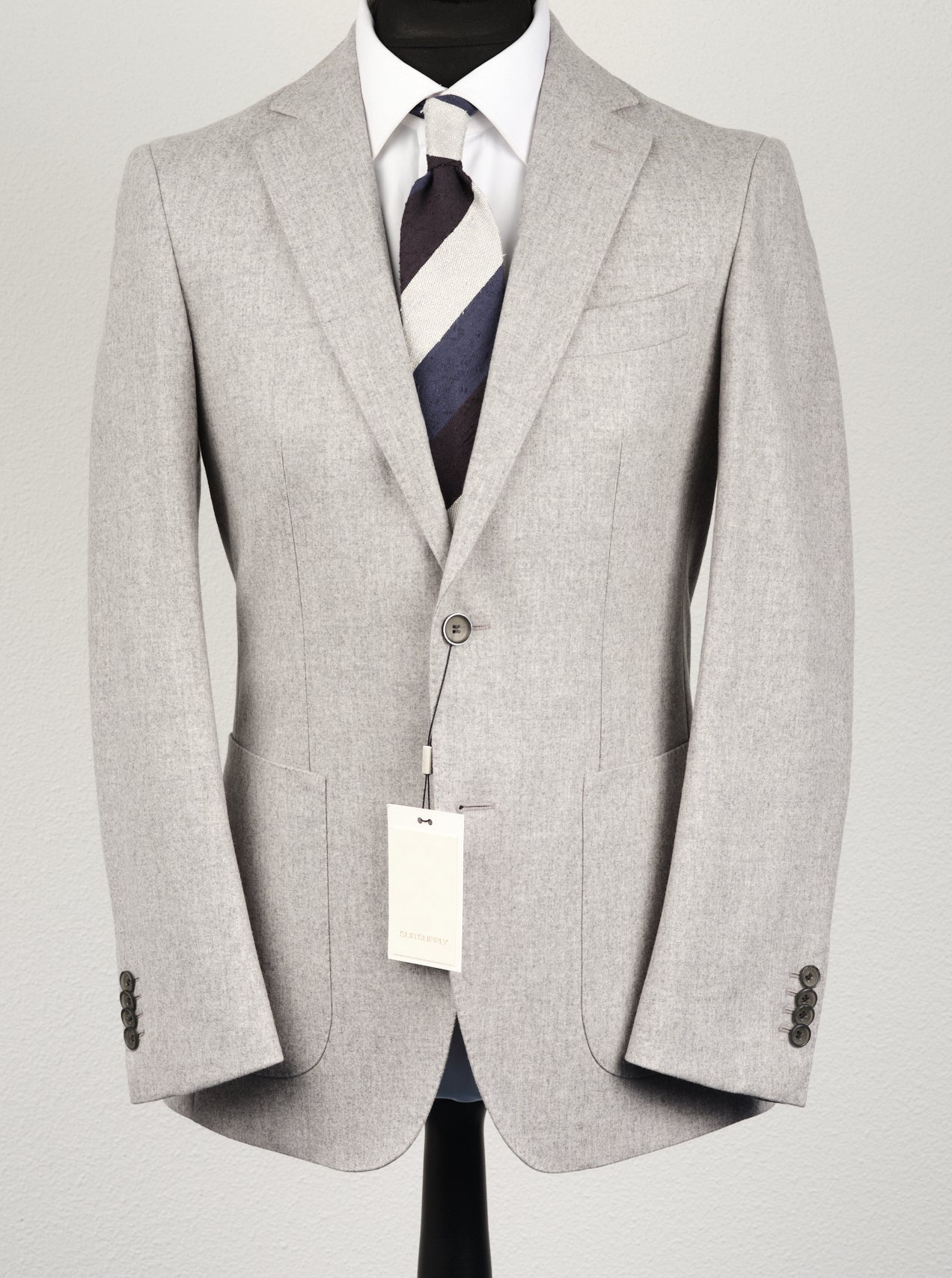 Light Grey Havana Suit in Pure Wool