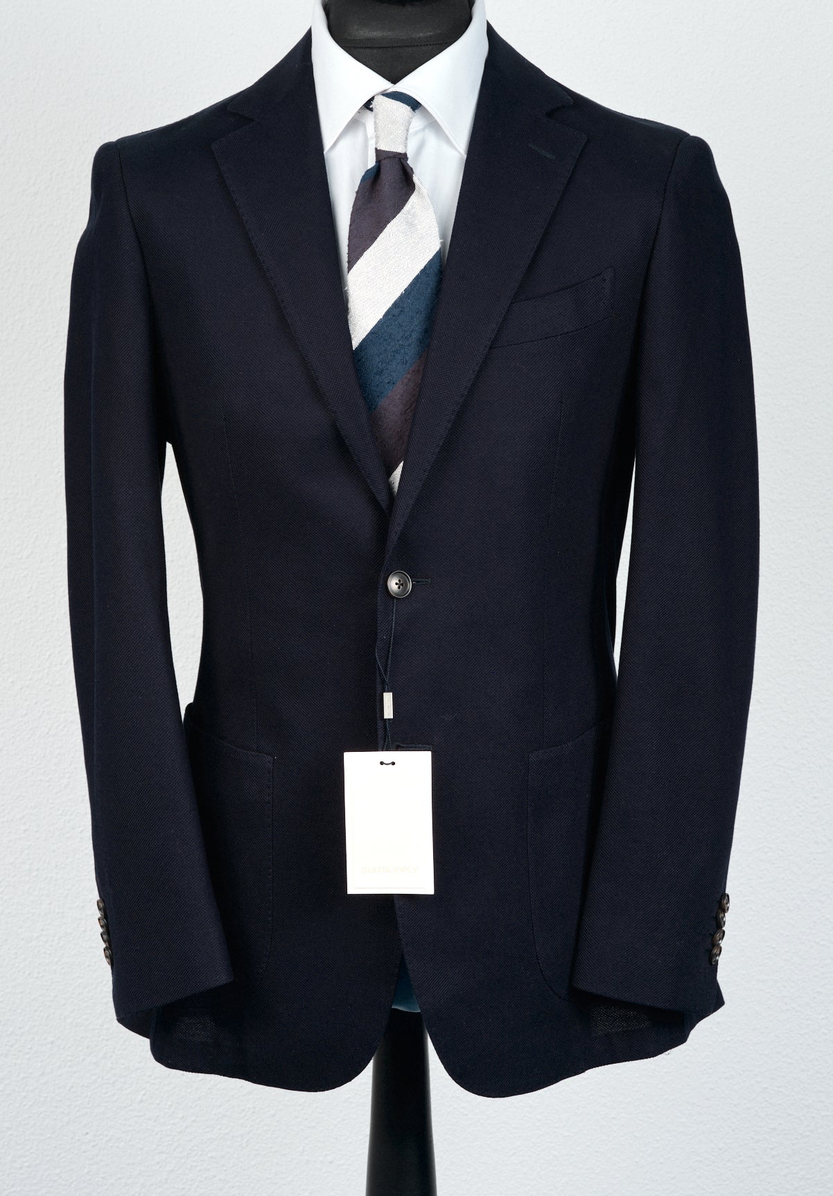 New Suitsupply Havana Navy Blue Dondi Jersey Casual Ames Pleat Suit ...
