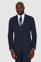 Load image into Gallery viewer, New SUITREVIEW Elmhurst Navy Blue Pure Cotton Stretch Seersucker Suit - All Sizes Made To Order