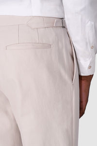 New SUITREVIEW Elmhurst Light Sand High Waist Single Pleat Pants - Waist Size 30, 36