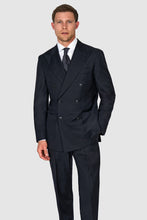 Load image into Gallery viewer, New SUITREVIEW Elmhurst Midnight Blue Pure Wool Super 110s DB Suit - Size 40R and 46R