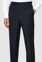 Load image into Gallery viewer, New SUITREVIEW Elmhurst Midnight Blue Pure Wool Super 110s DB Suit - Size 40R and 46R