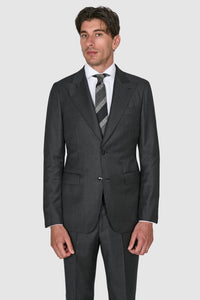 New SUITREVIEW Elmhurst Charcoal All Season Super 110s Wide Peak Suit - Size 36R and 42R (Other Sizes Special Order)